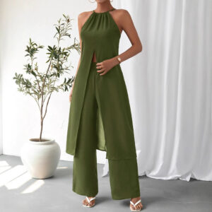 Sleeveless Sexy Dress And Pants Womens Set