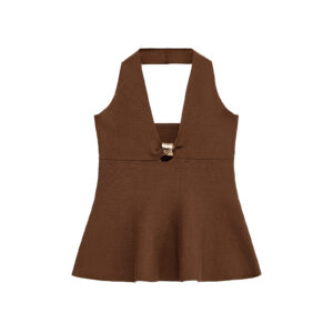 Women's Figure-hugging Halter-top With A Halter Neckline